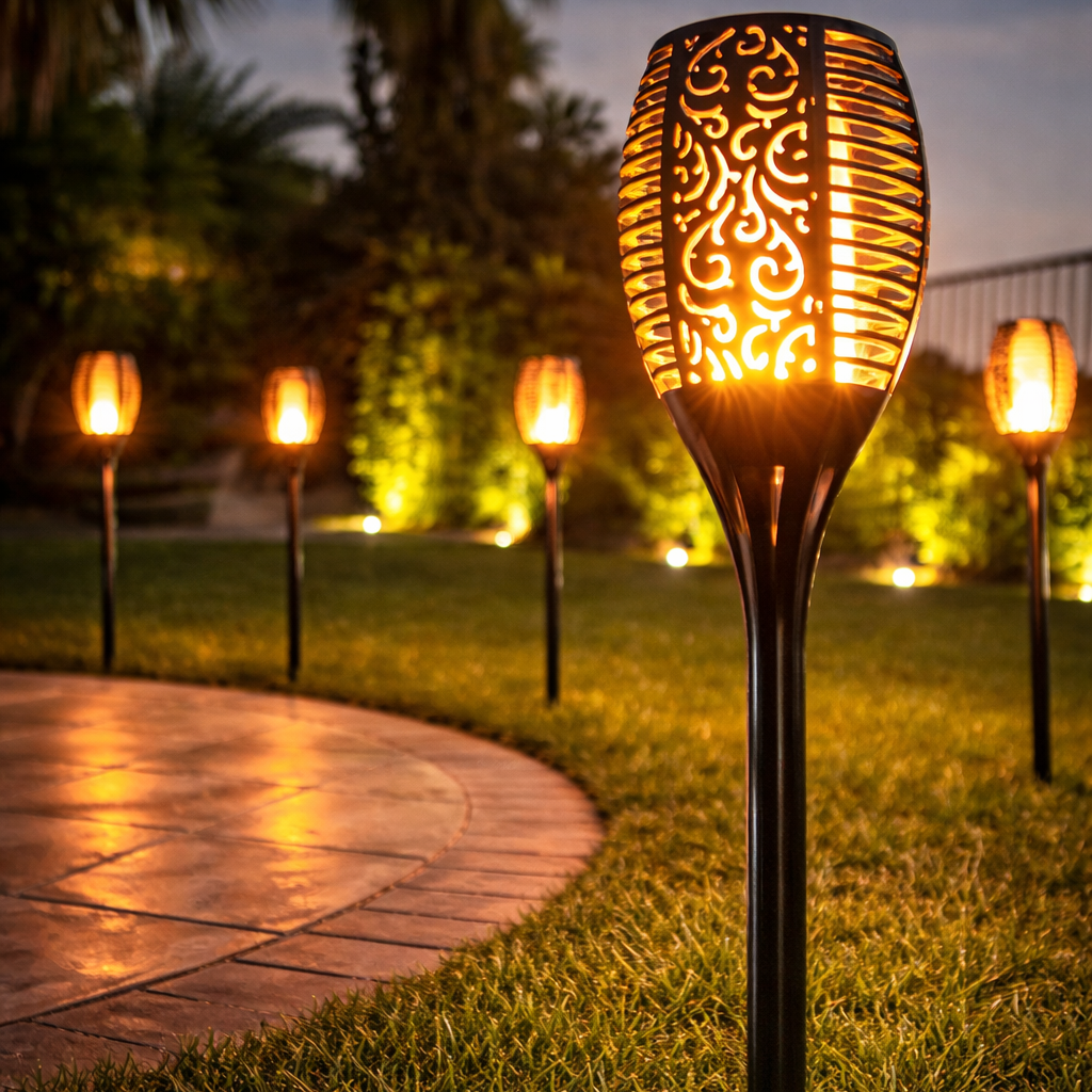 Solarna "plamen" lampa za baštu (3 komada)