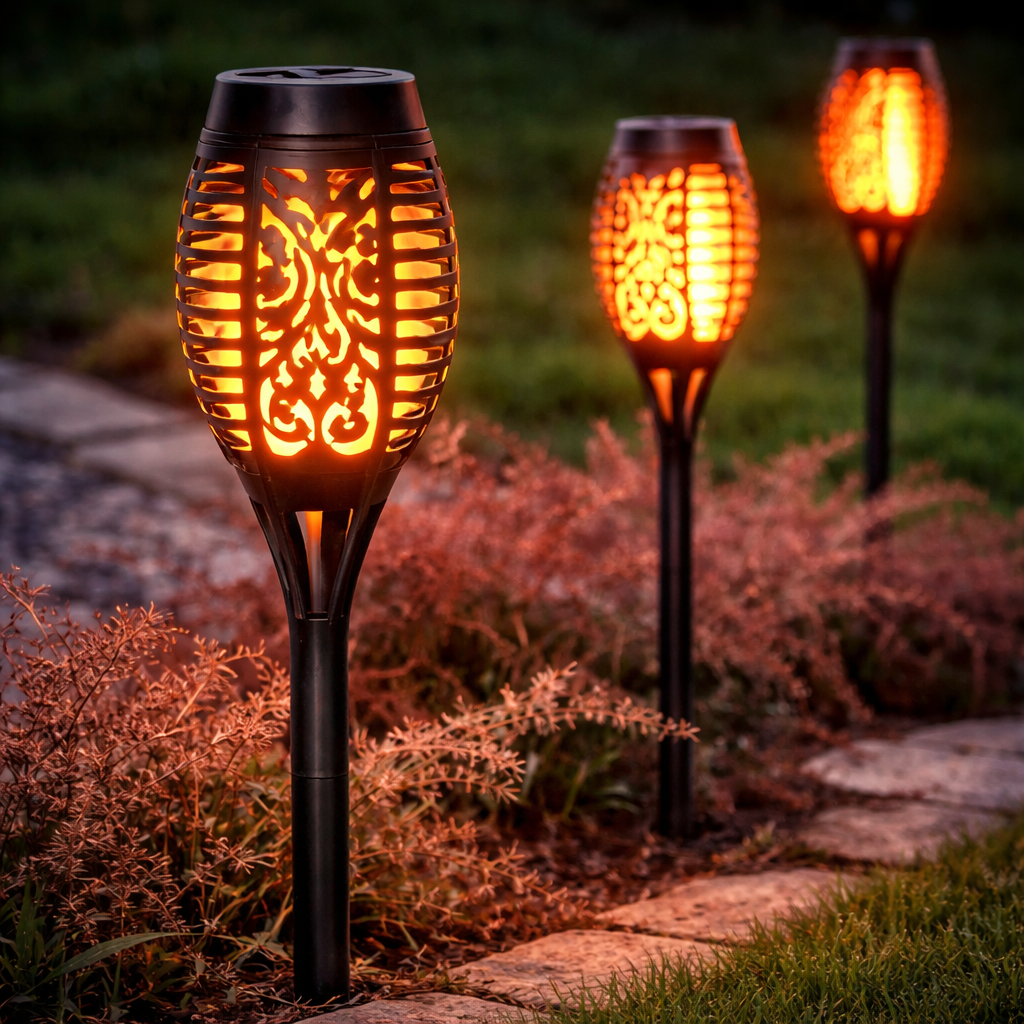Solarna "plamen" lampa za baštu (3 komada)