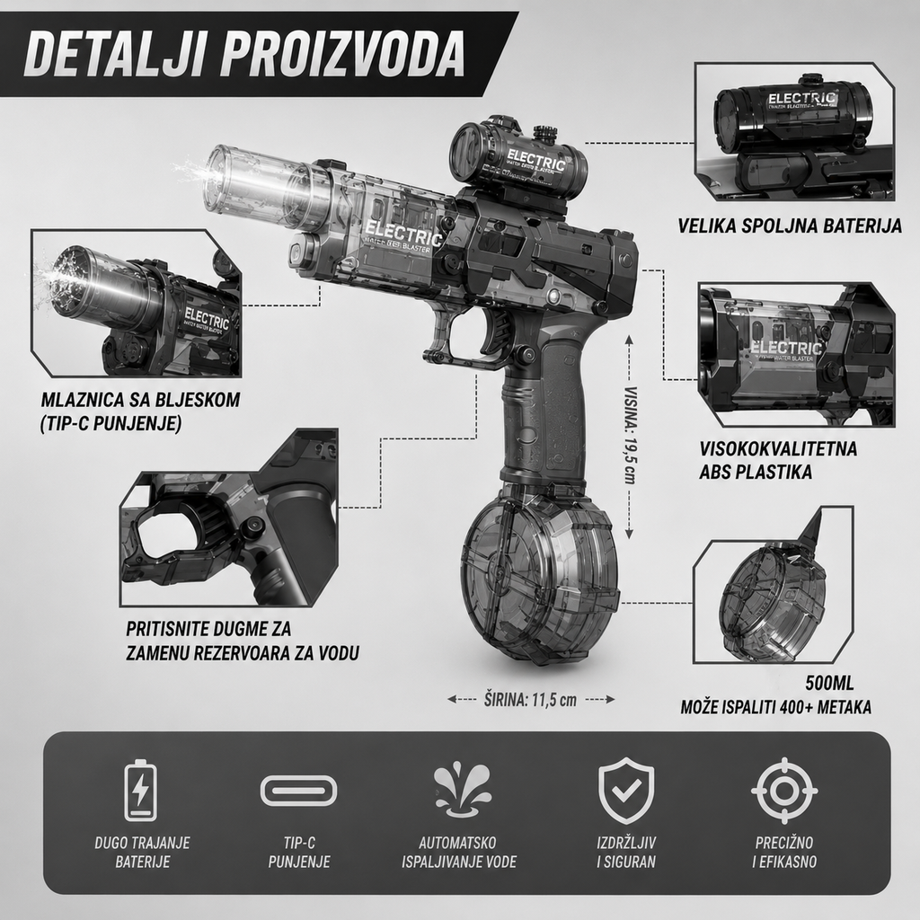 Električni Pištolj Na Vodu