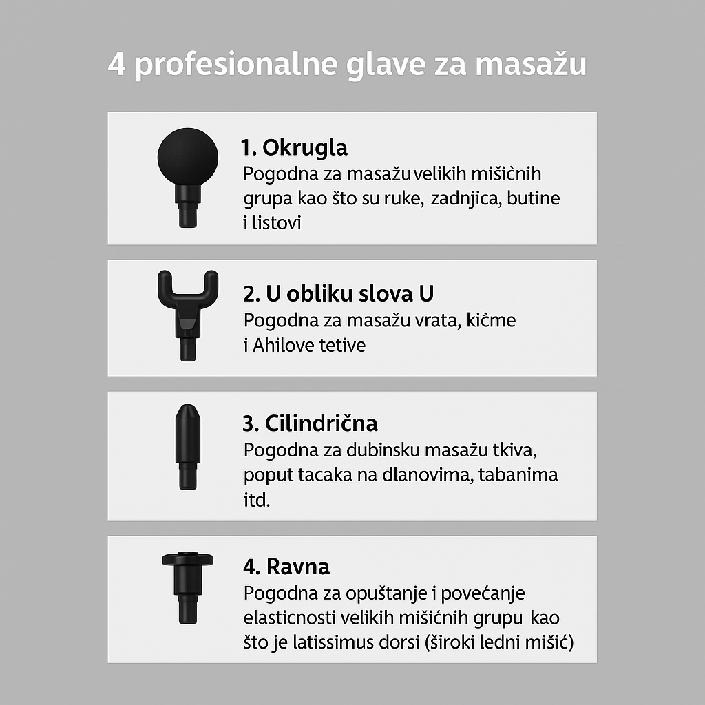 Masažer sa 4 nastavka