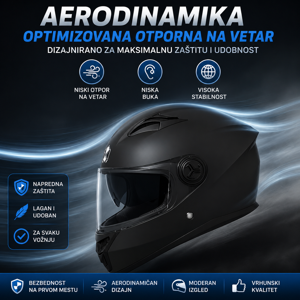 Moto Kaciga sa Duplim Vizirom