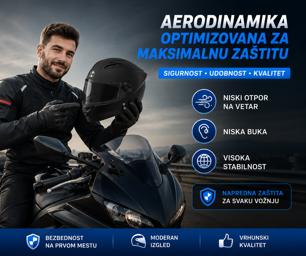 Moto Kaciga sa Duplim Vizirom