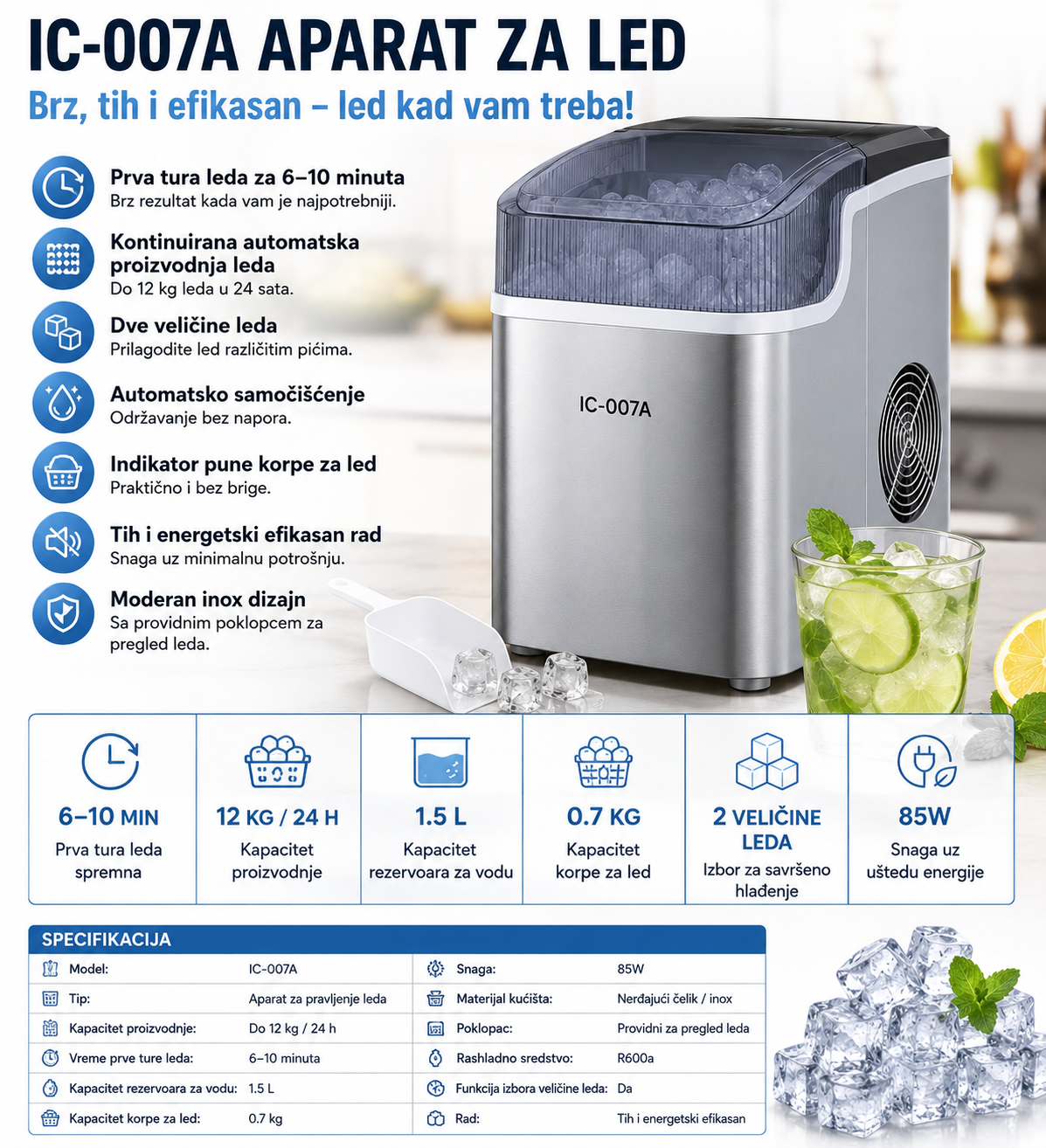 IC-007A Aparat za Led