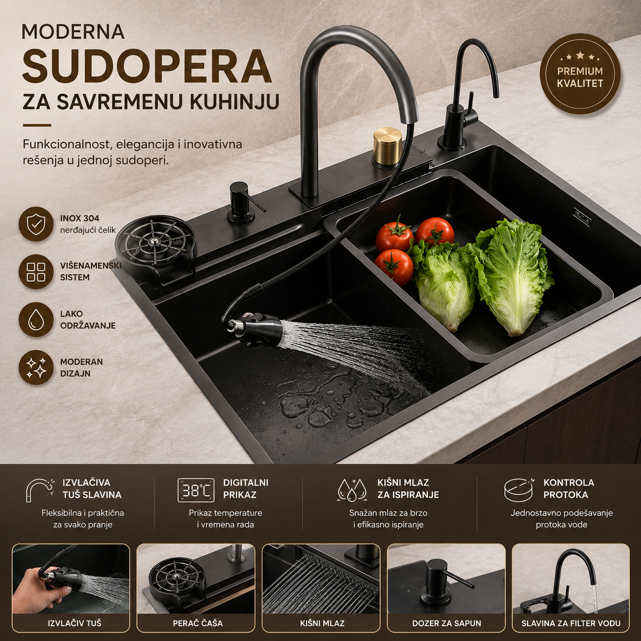 4 u 1 Sudopera za Kuhinju