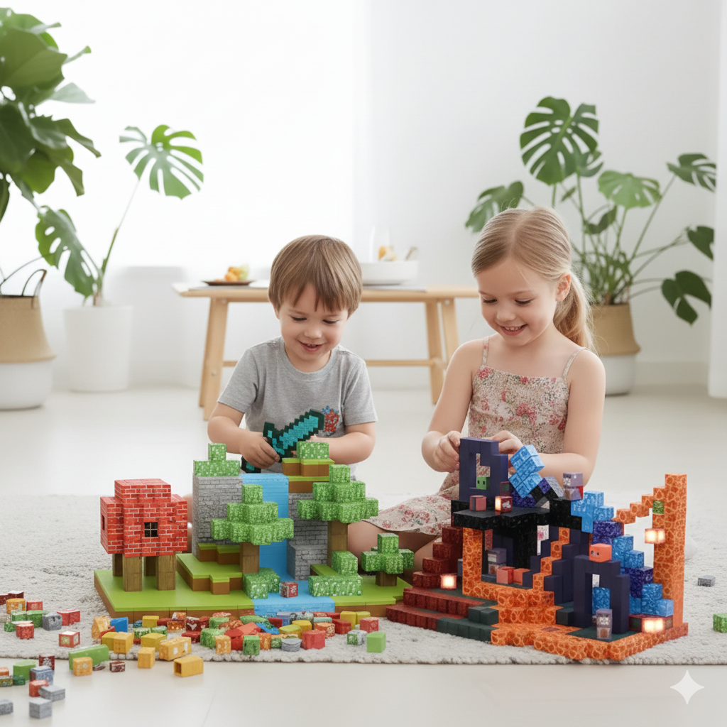 Magnetne kocke Minecraft- 128 Komada