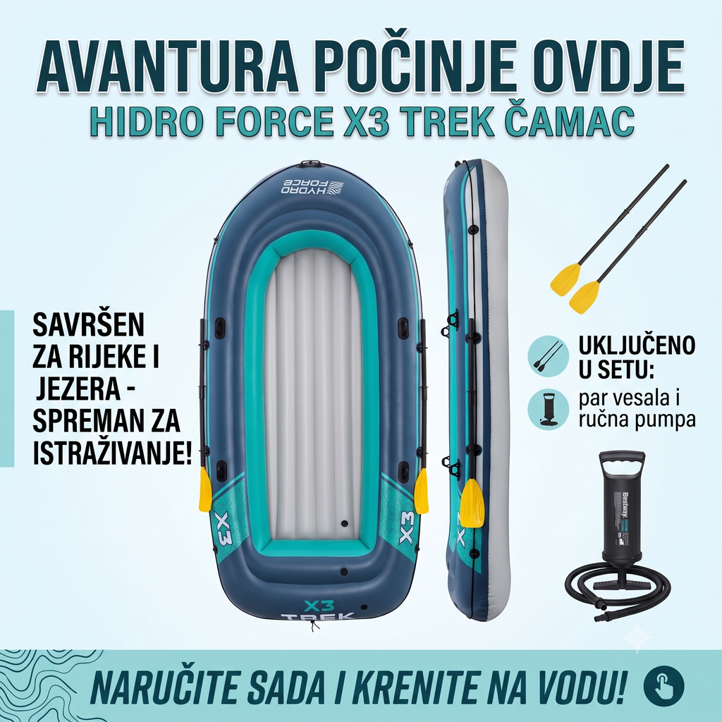 Bestway Hydro-Force Trek X3 čamac na naduvavanje 294 cm za 3 osobe