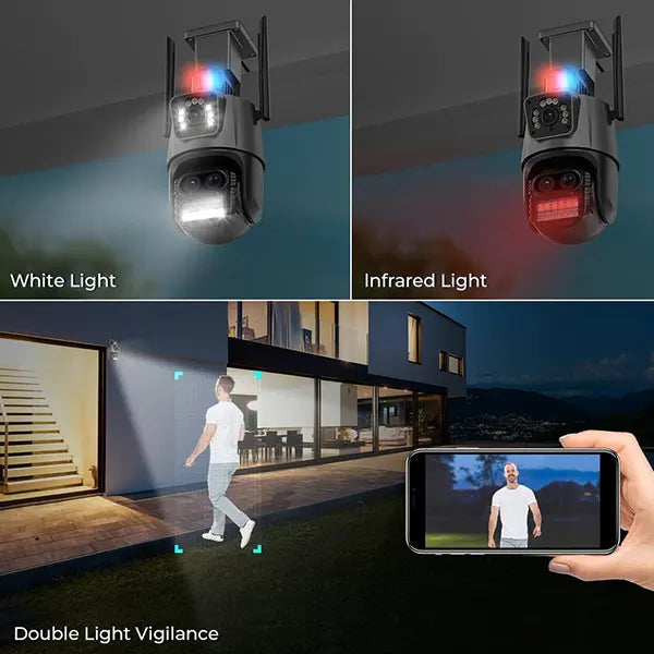 Sigurnosna Dual kamera za video nadzor sa AI detekcijom i noćnim senzorom