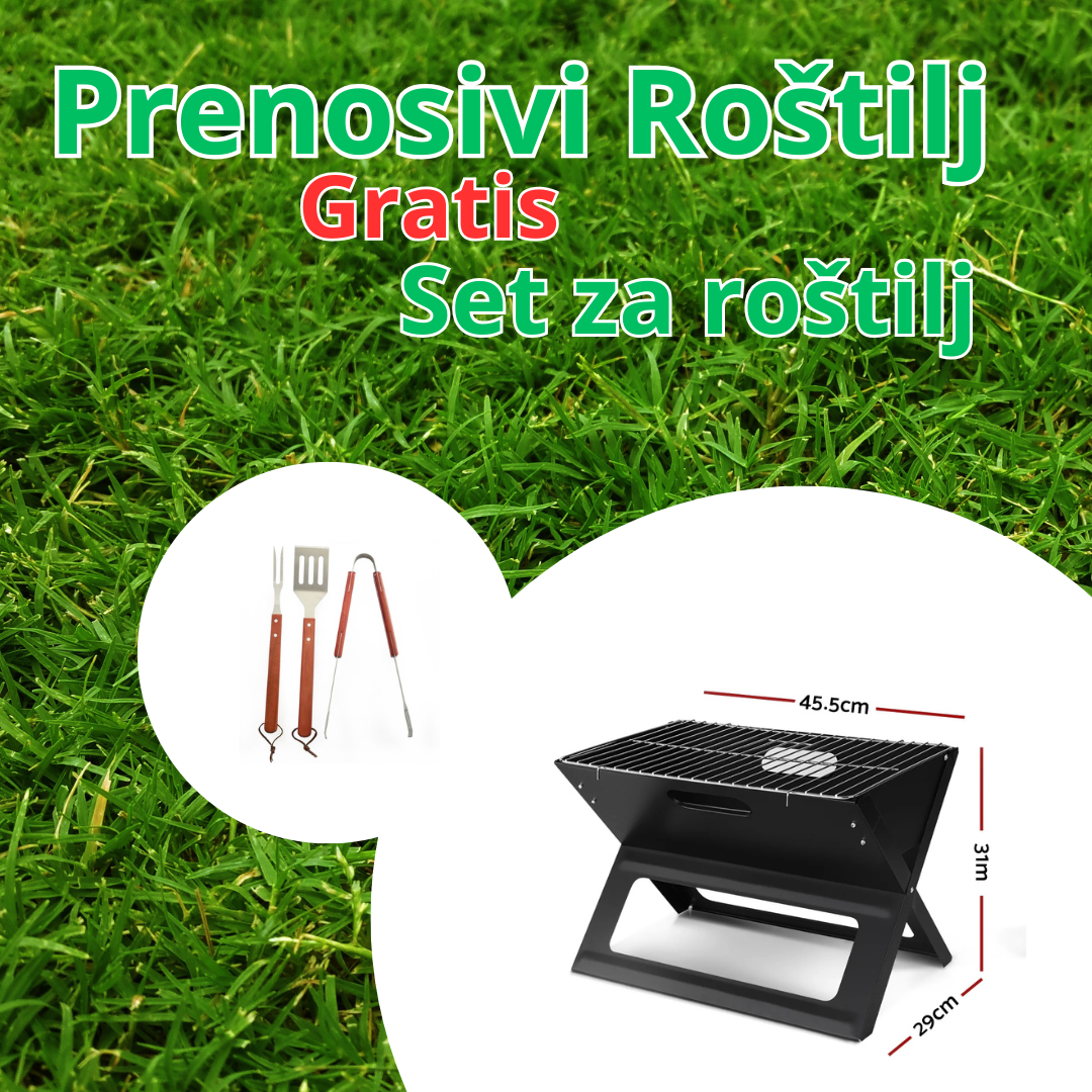 Prenosivi Roštilj + Hvataljka