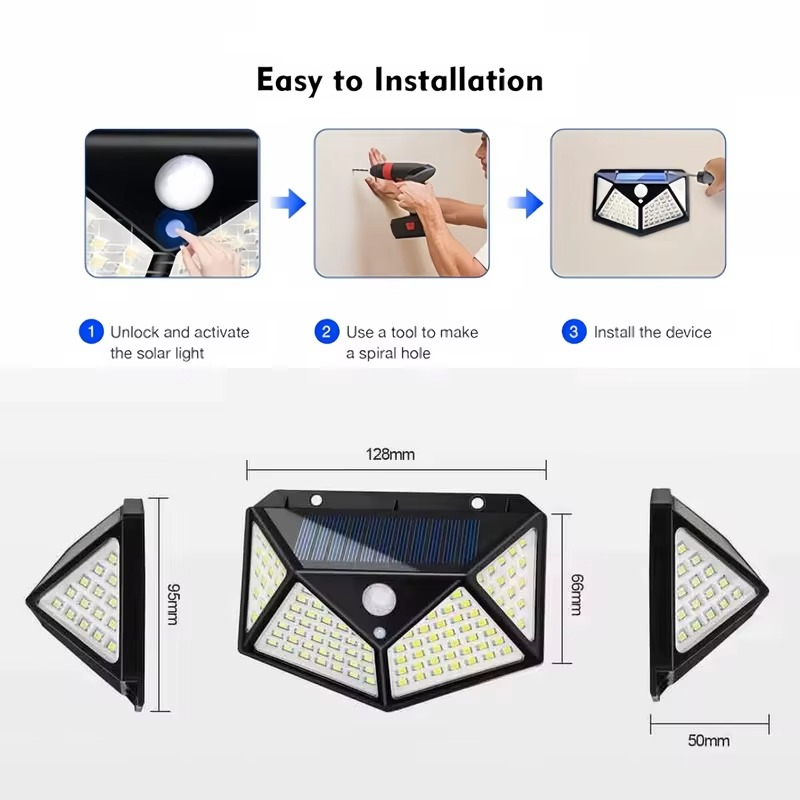 Solarni LED reflektor - 180 stepeni