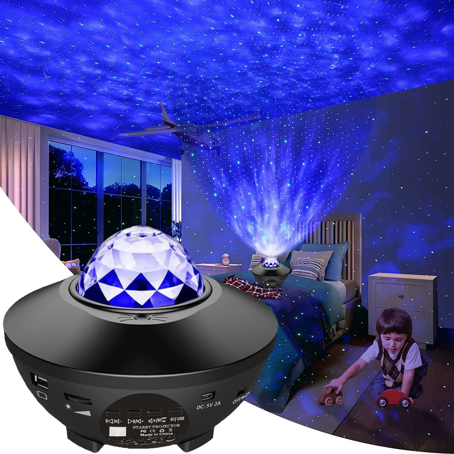 Projektor Zvezdano Nebo + Daljinski + Bluetooth zvučnik