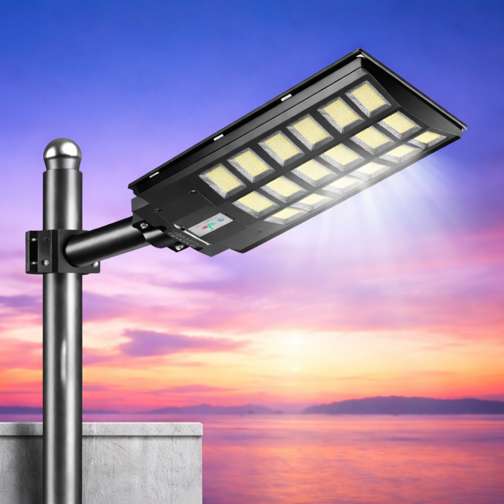 Solarni LED reflektor sa daljinskim upravljanjem + Metalna Šipka